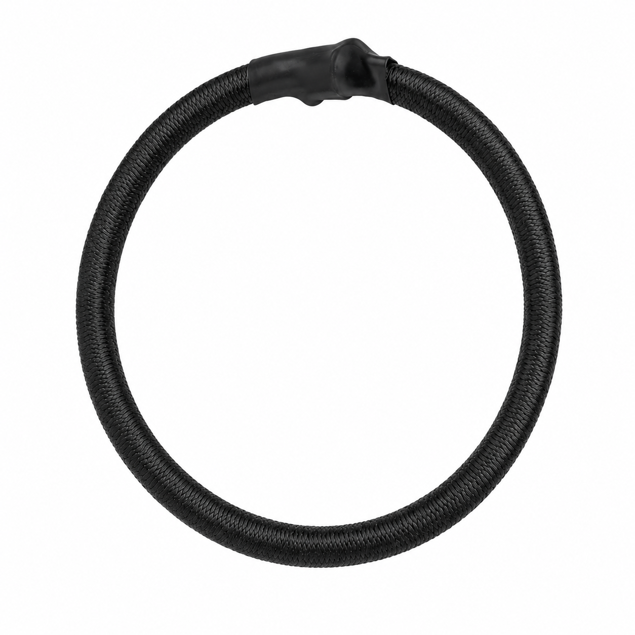 Black trampoline bungee cord loop with capped end