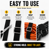 Hook-and-Loop Cinch Strap Kit – 15 ft Roll & 15 Buckles