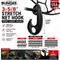 Bungee Company 3-5/8 in stretch net hook shown in black with hanging strap
