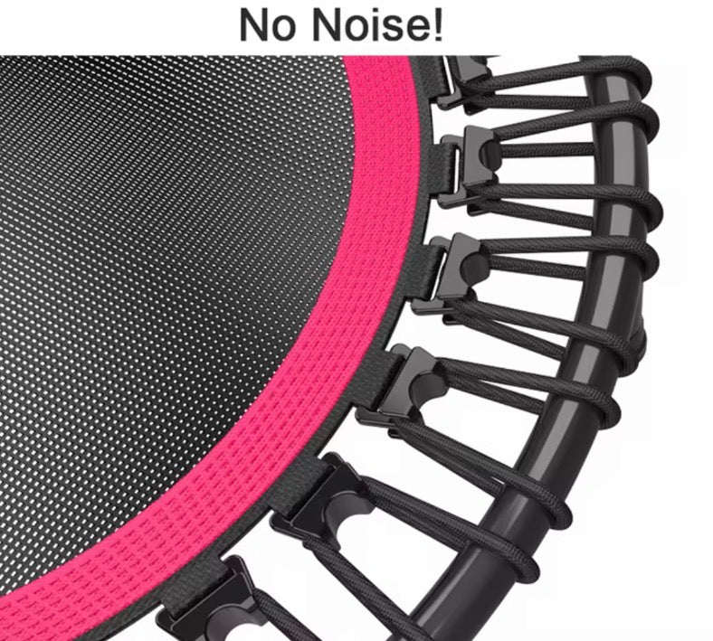 Black bungee cord hooks with red edge loops for trampoline mat