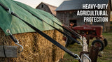 Heavy-Duty Natural Rubber Tarp Straps with S-Hooks