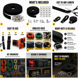 Hook-and-Loop Cinch Strap Kit – 15 ft Roll & 15 Buckles