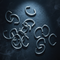Metal hog rings scattered, silver U-shaped clips