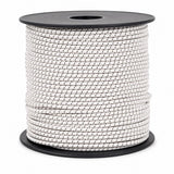 Polyester bungee cord, black and white, bulk spool