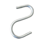 5mm metal S-hook with silver finish