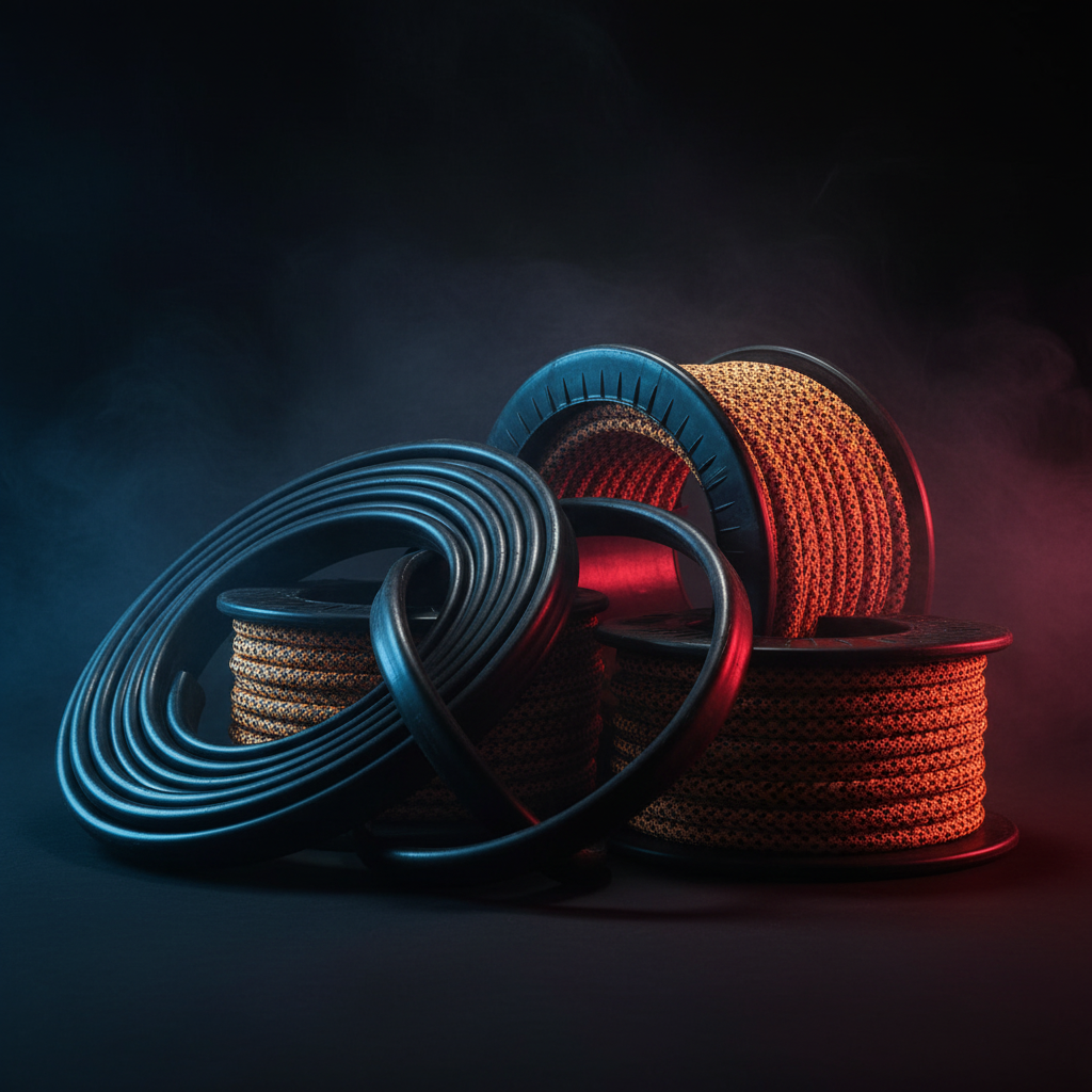 Natural solid rubber rope and tarp straps