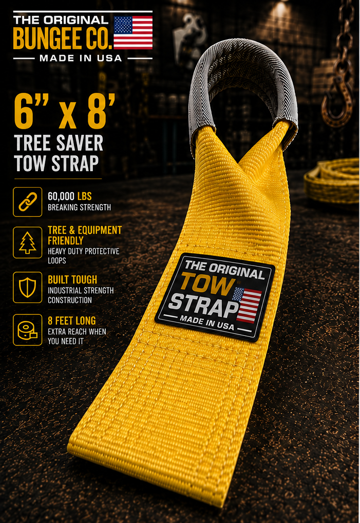 6" x 8' Tree Saver Recovery Strap – 60,000 lb, USA Made
