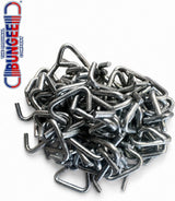 1/2 inch galvanized hog rings for upholstery repair, netting, fencing and automotive seat repair