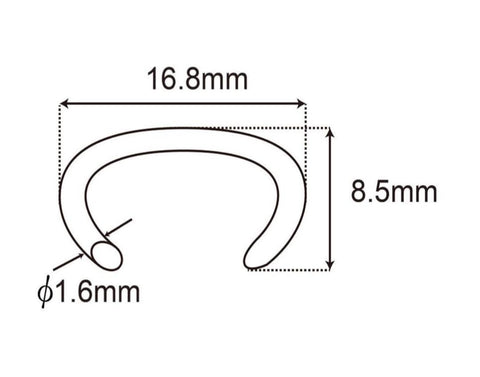 Crimping Hog ring Blunt point 10000pcs.
