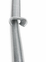 Close-up of silver C-ring staples with stacked coils