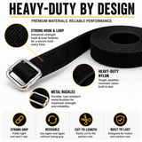 Hook-and-Loop Cinch Strap Kit – 15 ft Roll & 15 Buckles