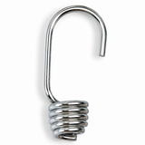 Grey stainless steel bungee cord hook product close-up
