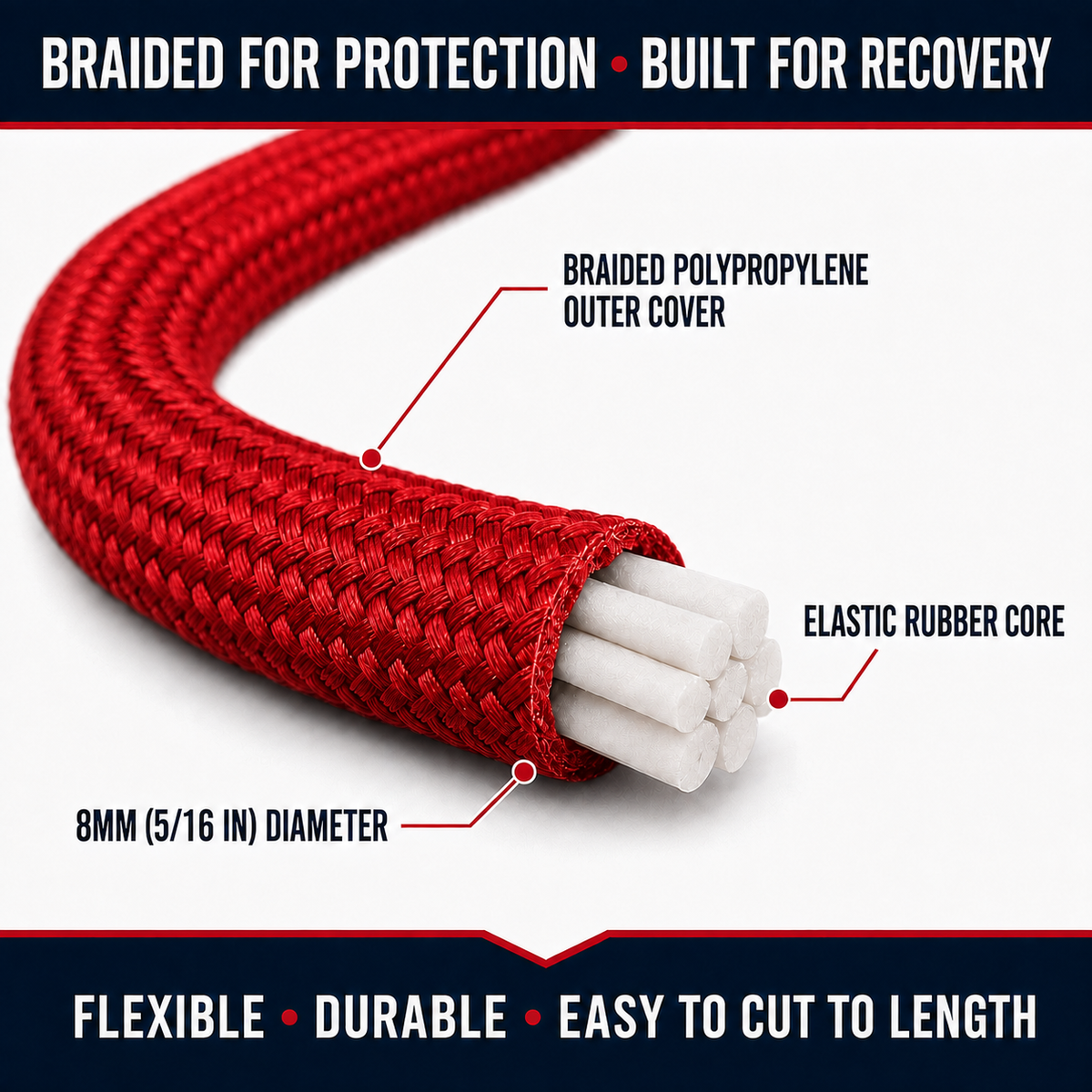 Polypropylene Bungee Cord – Cut Lengths & Spools | Multiple Colors