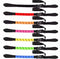 Bungee strap set with reflective multicolor straps and black buckles
