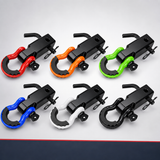Six shackle hitch receiver color options with black receiver bodies