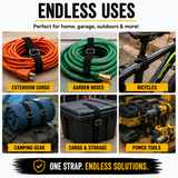 Hook-and-Loop Cinch Strap Kit – 15 ft Roll & 15 Buckles