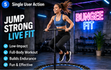 Bungee Fit 47.5-Inch Fitness Trampoline with Handlebar