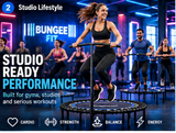 Bungee Fit 47.5-Inch Fitness Trampoline with Handlebar