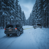 SUV Snow Recovery Scene