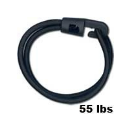 Black breakaway bungee loop with hook, 55 lb