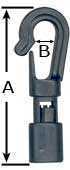 Plastic Self-Locking Hook With Keeper
